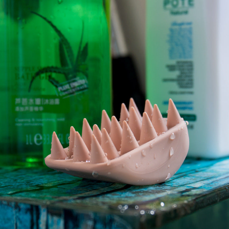 Pure silicone massage shampoo brush