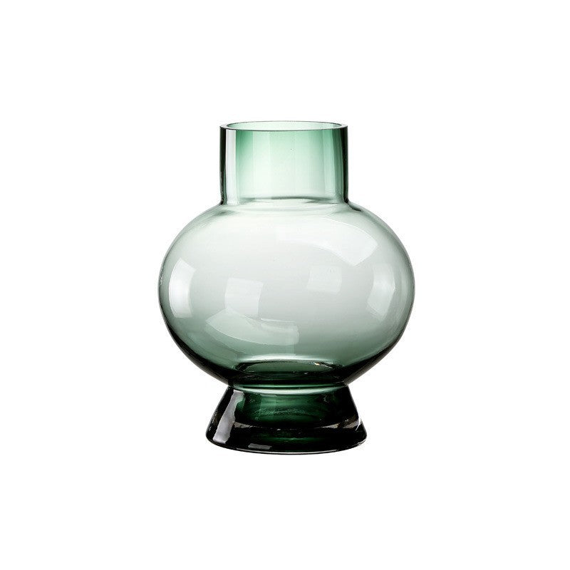 Nordic Minimal Round Belly Glass Flower Vase