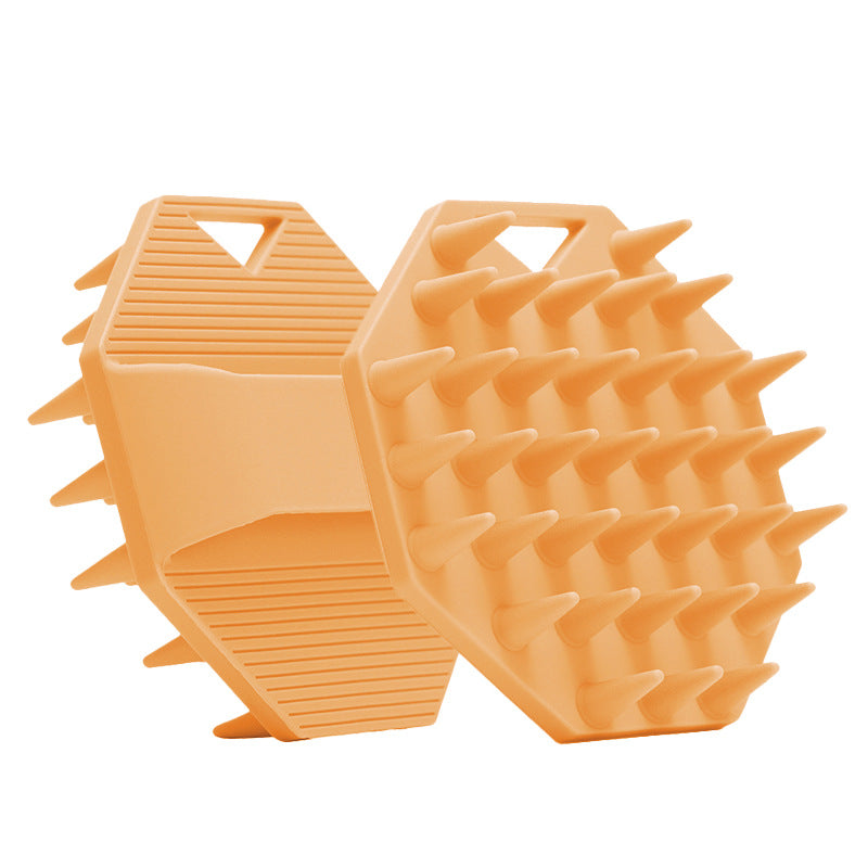 Silicone shampoo brush for cleaning pores and massage comb