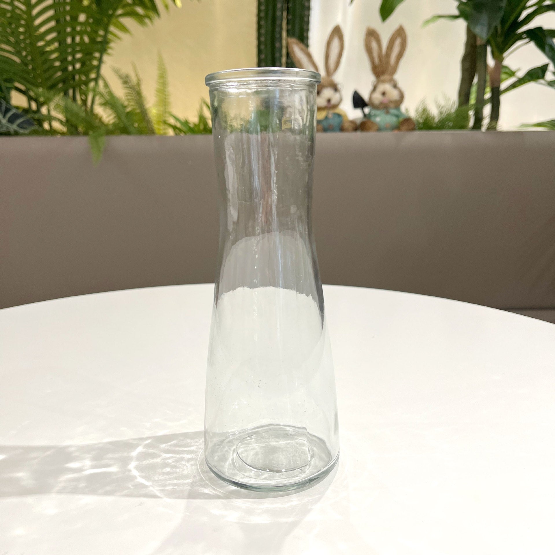 Elegant Waist Shape Glass Flower Vase Decor