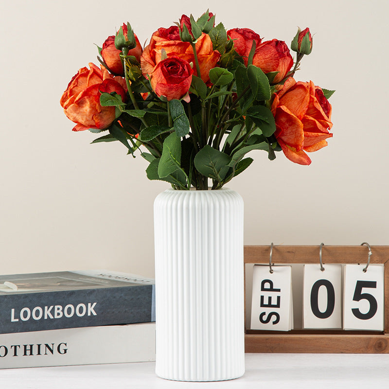 Lantern Style Plastic Flower Vase Table Decor