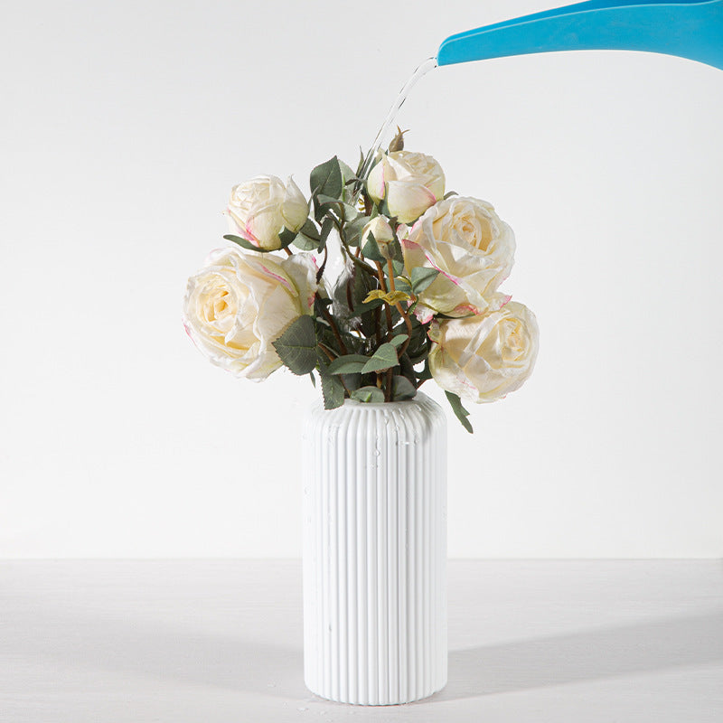 Lantern Style Plastic Flower Vase Table Decor