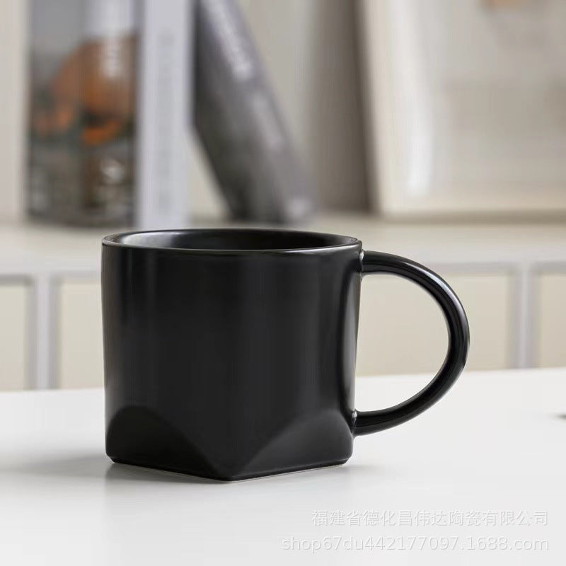 Matte ceramic coffee mug office mug minimalist