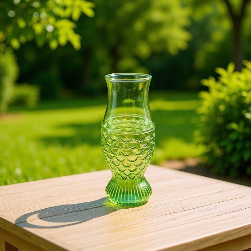 Creative Fish Shape Embossed Glass Flower Vase