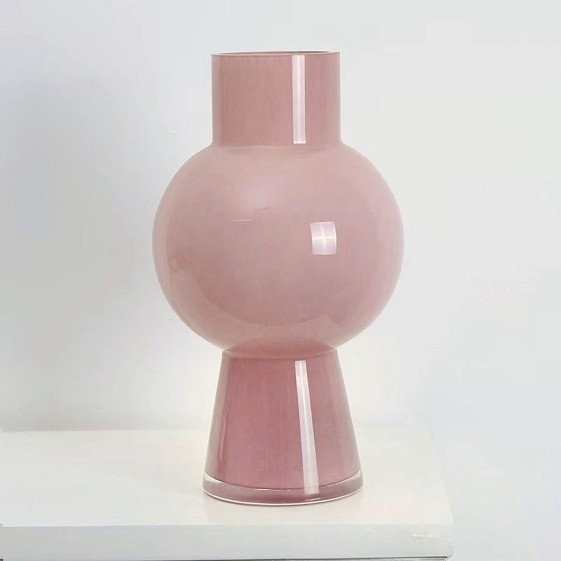 Nordic Minimal Round Belly Glass Flower Vase
