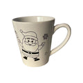 V-shaped funnel-shaped white Santa Claus ceramic mug